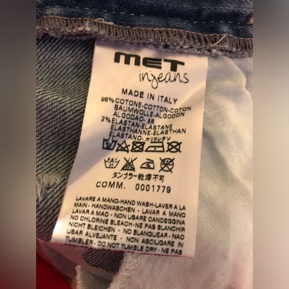 Met Jeans Made in Italy size 31 Rhinestones New - Picture 7 of 10
